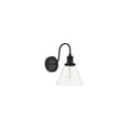thumbnail image 2 of Living District Histoire 1-Light Metal Wall Sconce in Black and Clear, 2 of 4