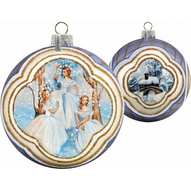 Holiday Splendor Glass Nutcracker Fairy Ball 3.5 in. Glass Ornament