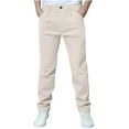 thumbnail image 3 of Frostluinai Boys' Stretch School Jogger Pants Pull-On Twill Uniform Pants Elastic Waist Lounge Trousers with Pocket for Kids 4-14Y, 3 of 9