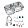 thumbnail image 1 of Fregadero Tarja Submontar Doble Tina Acero Inox C/kit Mezc P, 1 of 5