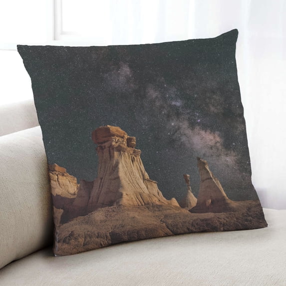 Ahgly Company Cosmos Space Indoor Throw Pillow, 18 inch by 18 inch