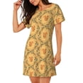 thumbnail image 2 of Kdxio Chemise de Nuit pour Femmes à Imprimé Écureuil, Manches Courtes, Décontractée, Ample et Confortable, 2 of 6