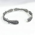 thumbnail image 5 of New Fashion Angel Wings Bracelets 14K White Gold Jewelry Retro Thai Silver Personality Exquisite Opening Bangles, 5 of 6