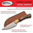 thumbnail image 5 of Pakistan 203480 4.5" Stainless Blade Wood Handle Fixed Knife, 5 of 5