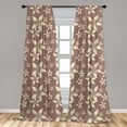 thumbnail image 5 of Ambesonne Floral Curtains, Pastel Spring Bouquet, Pair of 28"x63", Warm Taupe Pale Pink, 5 of 5