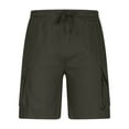 thumbnail image 4 of pstuiky Abreviatura para hombres, Pantalones cortos de trabajo rectos y holgados con múltiples bolsillos de moda de verano para hombre Pantalones cortos de baloncesto, 4 of 6