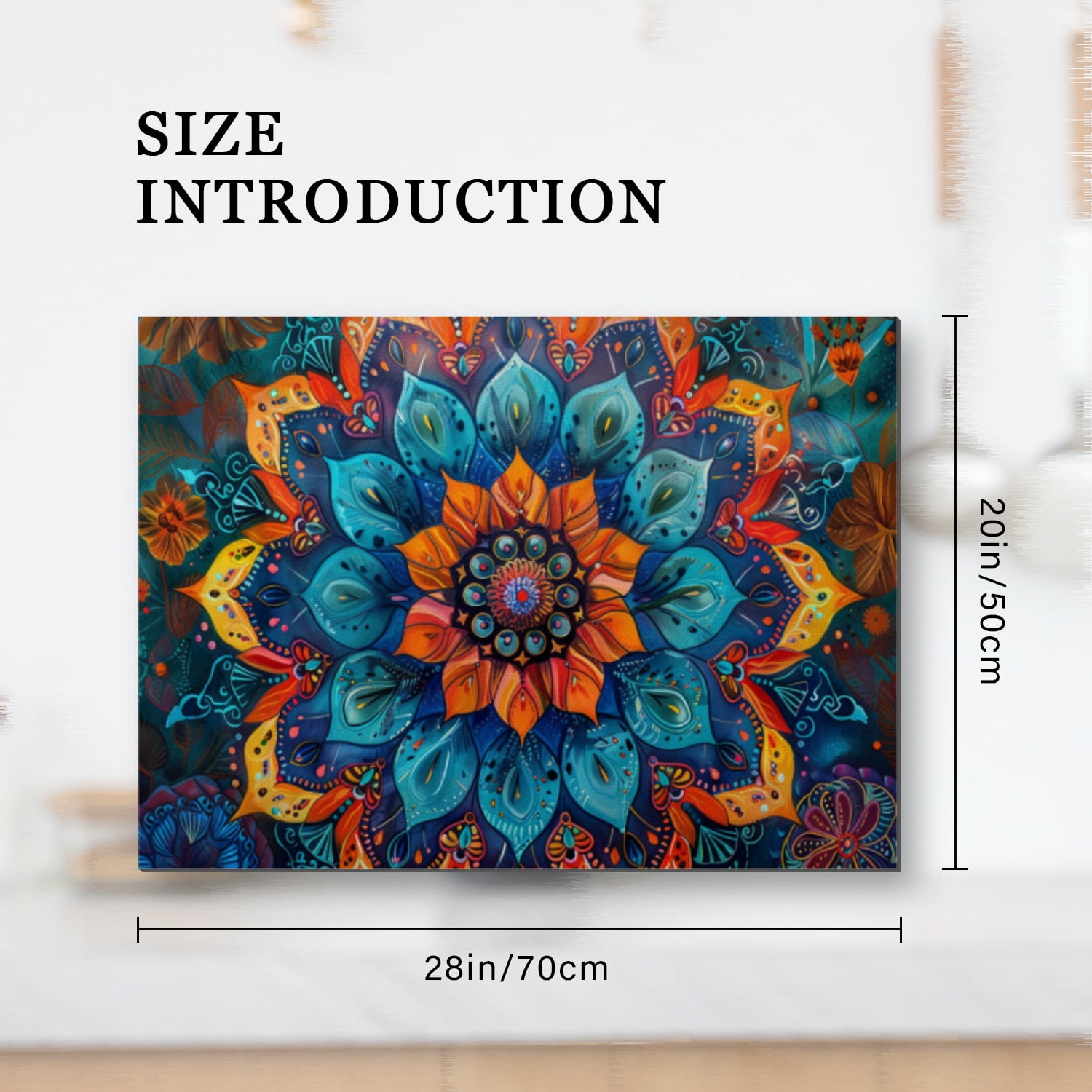 Cover for Stove Top Electric Flat Top, Boho Mandala Flower Print Heat Resistant Glass Countertop Cover, Glass Induction Cooktop Protector Mat Kitchen Accessories for Kitchen RV (28×20 Inch)