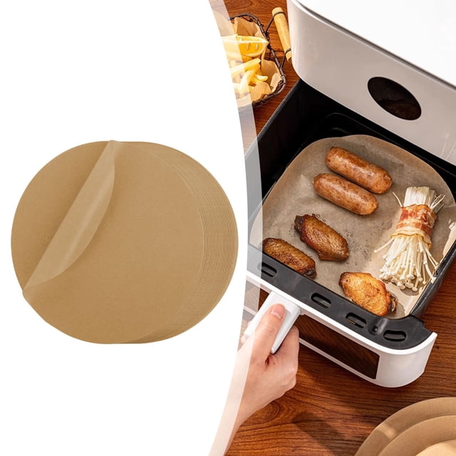 100 hojas de papel pergamino redondas para hornear, utensilios para barbacoa, papel sin blanquear para cocinar pizza, horno, parrilla y repostería. 20 centímetros