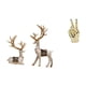 thumbnail image 1 of Elegante conjunto de esculturas de reno y gestos de dedos, figuras únicas de ciervo y mano para decoración creativa del hogar, la sala de estar, la of, 1 of 8