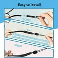 thumbnail image 4 of 4 Pack Adjustable Glasses Strap, Durable Sunglass Strap, Waterproof Eyeglass Strap, Anti-Slip Glasses Holder Strap (Black), 4 of 4