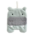 thumbnail image 3 of Naierhg Super Absorbent Hand Towel Children's Cartoon Animals Dishcloth Quick Drying Microfiber Towel Koala Elephant Hippo Fox Owl Style Kitchen Dishes Cloth Grey Green, 3 of 8