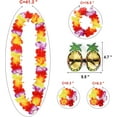 thumbnail image 7 of 14 Pack Hula Skirt Costume Kit for Hawaii Luau Party, 2-Person Set Dancing Hula with 32in Grass Skirt, Hawaiian Lei, Hibiscus Hair Clip, Pineapple Sunglasses for Adults, 7 of 7