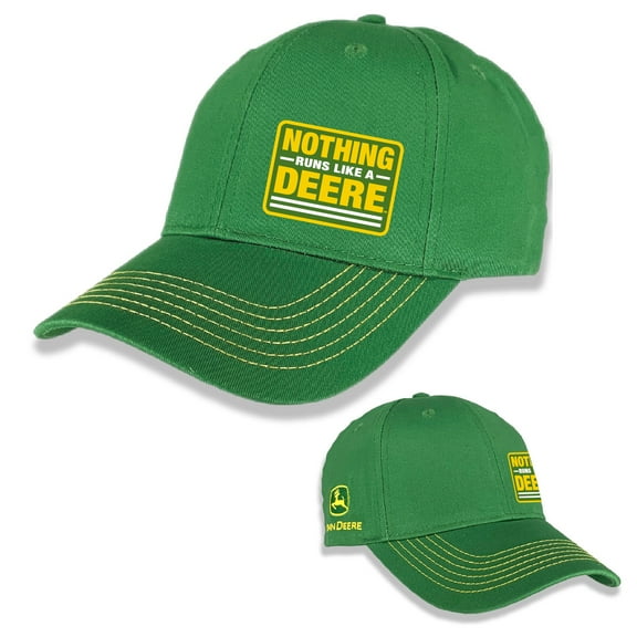 John Deere NRLAD Nothing Runs Like A Deere Mens Twill Hat, Jd Green - LP86276