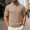 Khaki, variant on Corduroy Polo Shirts for Men Summer Casual Short Sleeve Collared Soft Plain Work Tshirts Golf Shirt