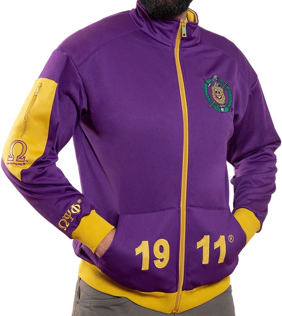 Omega Psi Phi Elite Mens Track Jacket Purple Xl
