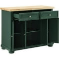 thumbnail image 3 of Crosley Furniture Madison Wood Top Kitchen Island Cart in Emerald, 3 of 10
