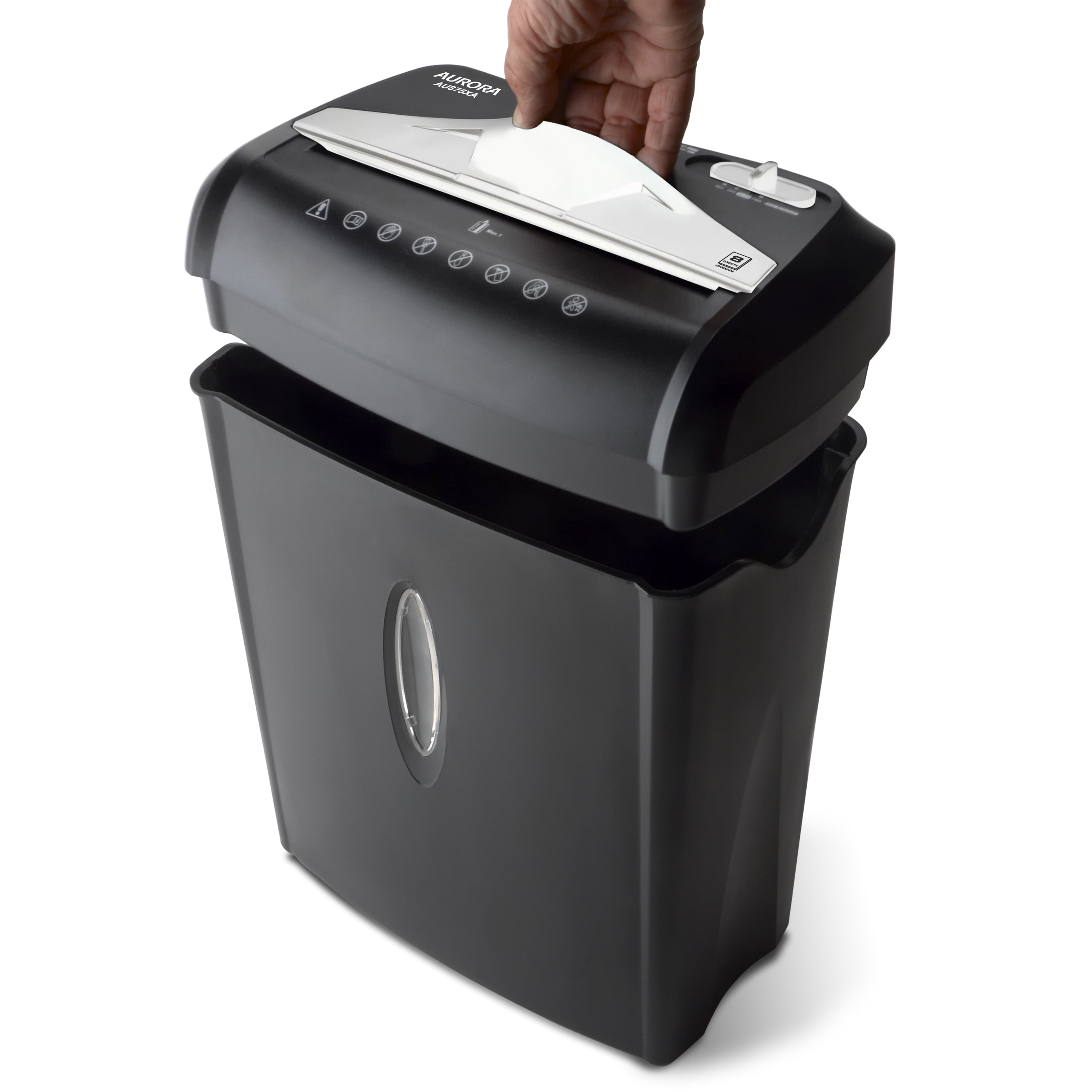 Aurora AU875XA 8-Sheet Crosscut Paper and Credit Card Shredder