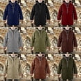 thumbnail image 4 of Men's Pullover Woolen Hooded Sweatshirt Mid-length Super Soft Hoodies Winter TopS, 4 of 5