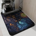 thumbnail image 2 of Halloween Dish Drying Mat Halloween Horror Orange Pumpkin Spooky Castle Coffee Bar Mat Non Slip Foldable Washable 18x24 Inch Dry Pad for Halloween Accessories Countertops, 2 of 7