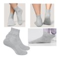 thumbnail image 3 of MANARC Men Cotton Ankle Socks Mesh Breathable Soft Comfortable Durable Double Layer Cushioned Reinforced Seamless Anti Slip With Ribbed Instep For A Firm Grip. 6 Pack Grey., 3 of 5