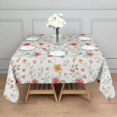 thumbnail image 3 of Pioneer Flower Floral Print Pattern Square Tablecloth, Waterproof Wipeable Spillproof Washable Table Cover for Home Kitchen Party Decor, 60"x60", 3 of 6