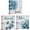 Blue, variant on 3 Pieces Blue Bathroom Picture Wall Art Daisy Dahlia Floral Relax Soak Unwind Picture Print for Washroom Home Decor Ready to Hang 12x12inchx3pcs
