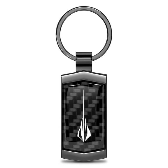 iPick Image for Chevrolet Corvette C8 Stingray Real Black Carbon Fiber Gunmetal Black Case Key Chain, Official Licensed