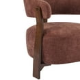 thumbnail image 5 of Christopher Knight Home 31.5" Modern Upholstered Accent Armchair with Curved Wood Legs, Coral Red, 5 of 11