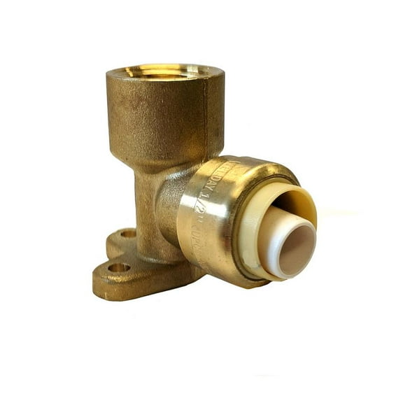 Libra Supply Lead Free 1/2 inch Push-Fit 90 Degree Drop Ear Elbow, Push to Connect, Push x FIP, 1/2'', 1/2-inch Brass Pipe Fitting Plumbing Supply