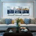 thumbnail image 4 of Abstract Canvas Wall Art for Living Room Modern Navy Blue Abstract Mountains Print Poster Picture Artworks for Bedroom Bathroom Kitchen Wall Decor 3 Pieces 12" X 16" Ready to Hang, 4 of 6