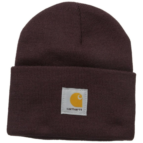 Carhartt Women's Acrylic Rib Knit Watch Hat, Deep Wine, One Size
