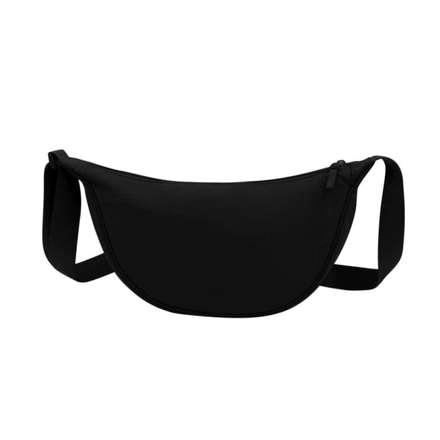 Bolsa George Para Mujer, CrossBody de Nylon, con Cierre, Cinta Larga Negro