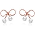 thumbnail image 6 of Sterling Silver Bow Studs Earrings for Women Teens Bow Ribbon Earrings Small Bow Earrings Bowknot Earrings Bowtie Earrings, 6 of 10