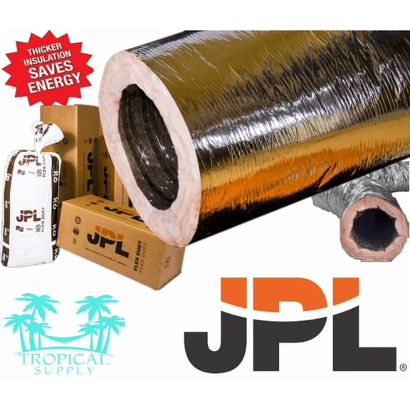 6" Silver Insulated Flexible Duct R6 25' FEET