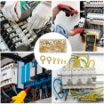thumbnail image 5 of 150 piezas de terminales de cable eléctrico de latón, kit de terminales de cable eléctrico de latón redondo, terminales de crimpado de anillo, M3 M4 M5 M6 M8 M10, 5 of 5