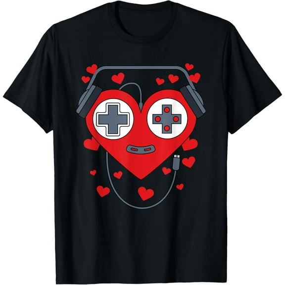 Gamer Heart Gift - Game Lover Men Valentines Day T-Shirt TShirt