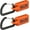 Orange Bitrail, variant on Screwdriver Bit Holder Storage Organizer – Railer 5-Hole Black Bit Holder with Carabiner - 2 Pack