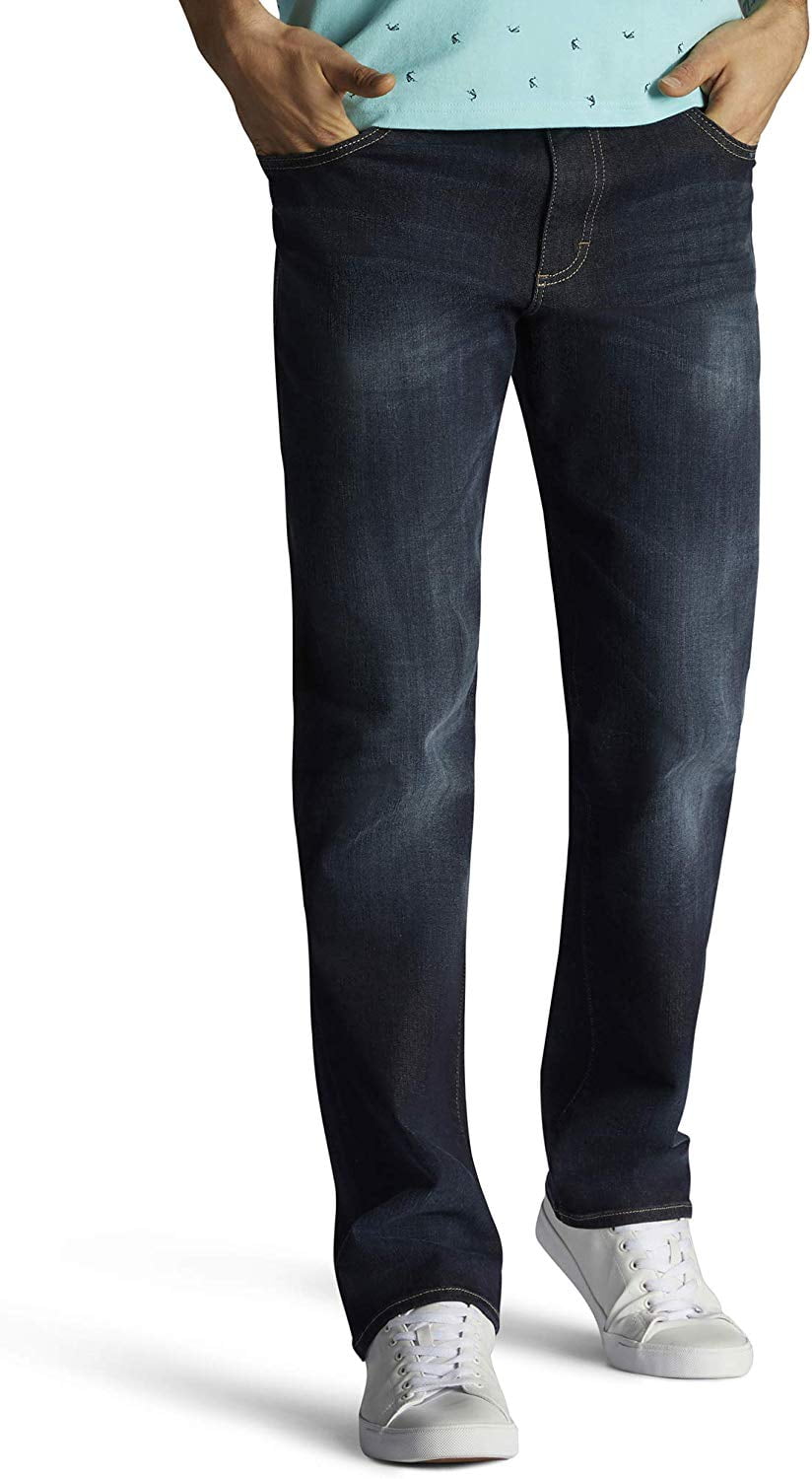 lee men's modern series extreme motion straight fit tapered leg jean