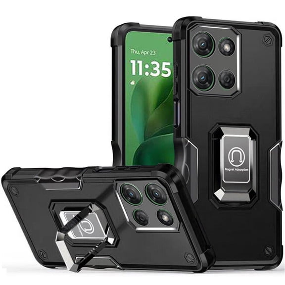 For Motorola Moto G Power 5G 2025 XT2515V OPTIMUM Kickstand Cover Cell Case - Black