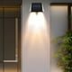 thumbnail image 4 of Aplique solar de pared para exterior | Lámpara LED de pared para jardín con batería de 600 mAh | Luz brillante de ABS resistente al agua IP65 para patio o villa | Decoración ambiental para, 4 of 7