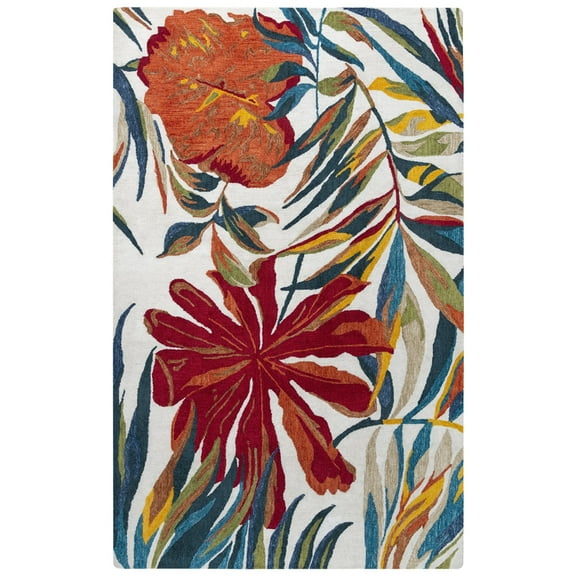 Rizzy Rugs Miramar Area Rug MIR970 Ivory Plants Bulbs, 8' 9" x 11' 9", Ivory