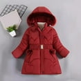 thumbnail image 2 of YunPes Teen Girls down Coat Kids Winter Mid Length Puffer Jacket Fleece Hooded Thick Warm Comfy Padded Jackets Windproof Outerwear, 2 of 4