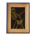thumbnail image 1 of Marco de Imagen Unbranded Budismo Mano Lotus Negro Amarillo 10.2 x 15.2 cm, 1 of 4