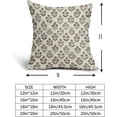 thumbnail image 5 of Dark Brown Floral Pillow Covers 20x20 Inch Set of 2, Vintage Flower Block Print Pattern Decorative Throw Pillowcases Outdoor Farmhouse Cushion Covers Spring Summer Rustic Sofa Couch Bed Decor, 5 of 6