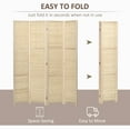thumbnail image 4 of HOMCOM 4-Panel Room Divider, 5.6 FT Bamboo Folding Privacy Screen, Natural, 4 of 10