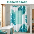 thumbnail image 5 of REGALWOVEN Cute Print Shower Curtain Sets, Waterproof Fabric Bath Curtain with 12 Hooks, Fresh Pastoral Style for Bathroom Decor Teal Leaves 71"W x 71"L, 5 of 7