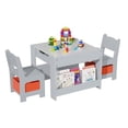 thumbnail image 1 of Kids Table and Chair Set - 4 in 1 Wooden Activity Table & 2 Chairs, Storage Drawer, Detachable Tabletop, for Drawing, Reading, Crafts, Art, Homework, 1 of 6