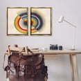 thumbnail image 3 of Stupell Industries Modern Fading Round Split Circles Gold 2pc Floating Frame Art Set, 21 x 31 each, by Grace Popp, 3 of 8
