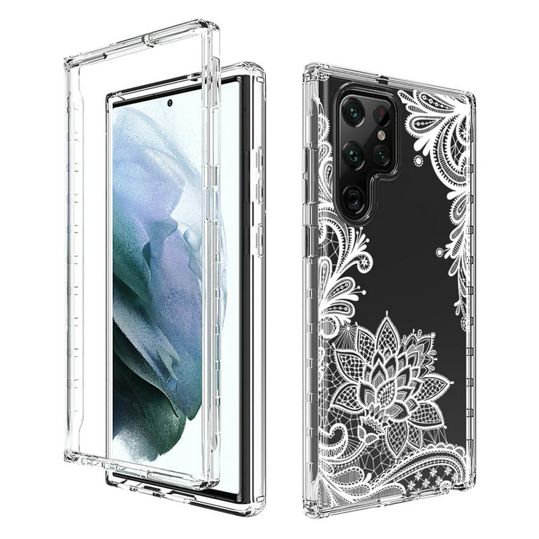 For Samsung Galaxy S23 Ultra Multi Color Pattern Clear Case Shockproof  Cover