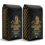 VALHALLA JAVA Whole Bean Coffee 12 Oz. USDA Certified Organic, Fair Trade (2-Pack)